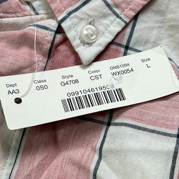 New J.Crew Shirt Mens Large Salmon Plaid Cotton Shirting Special Weaving Yarns - Picture 6 of 10